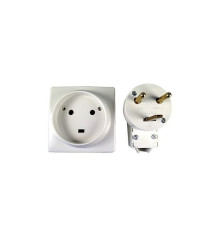 Розетка 2P+E 32А+Вилка 2Р+Е 32А (белый) Quteo