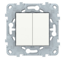 NU521118 Выключатель двухклавишный 10А/250 В~ Schneider Unica New, белый - NU521118