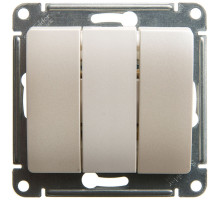 Выключатель  3-клавишный Schneider Electric Glossa GSL000631 Перламутр - GSL000631