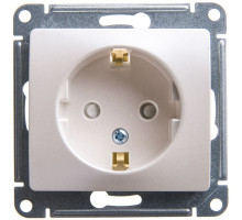Розетка с заземлением со шторками Schneider Electric Glossa GSL000645 Перламутр - GSL000645
