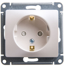Розетка с заземлением со шторками Schneider Electric Glossa GSL000645 Перламутр - GSL000645