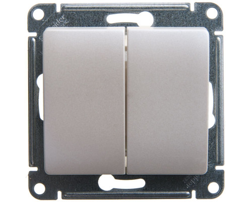 Выключатель  2-клавишный Schneider Electric Glossa GSL000651 Перламутр - GSL000651
