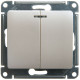 Выключатель 2-клавишный, с подсветкой Schneider Electric Glossa GSL000653 Перламутр - GSL000653
