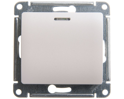 Переключатель 1-клавишный, с подсветкой Schneider Electric Glossa GSL000663 Перламутр - GSL000663