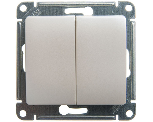 Переключатель  2-клавишный Schneider Electric Glossa GSL000665 Перламутр - GSL000665