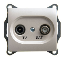 Розетка TV-SAT оконечная 1DB Schneider Electric Glossa GSL000697 Перламутр - GSL000697