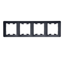 Рамка на 4 поста горизонтальная Schneider Electric Glossa GSL000704 Антрацит - GSL000704
