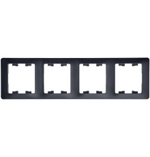 Рамка на 4 поста горизонтальная Schneider Electric Glossa GSL000704 Антрацит - GSL000704