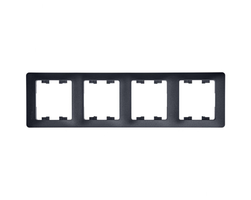 Рамка на 4 поста горизонтальная Schneider Electric Glossa GSL000704 Антрацит - GSL000704