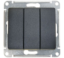 Выключатель  3-клавишный Schneider Electric Glossa GSL000731 Антрацит - GSL000731