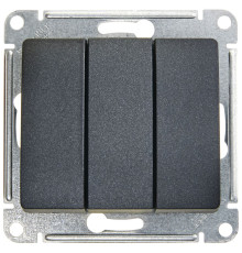Выключатель  3-клавишный Schneider Electric Glossa GSL000731 Антрацит - GSL000731