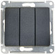 Выключатель  3-клавишный Schneider Electric Glossa GSL000731 Антрацит - GSL000731