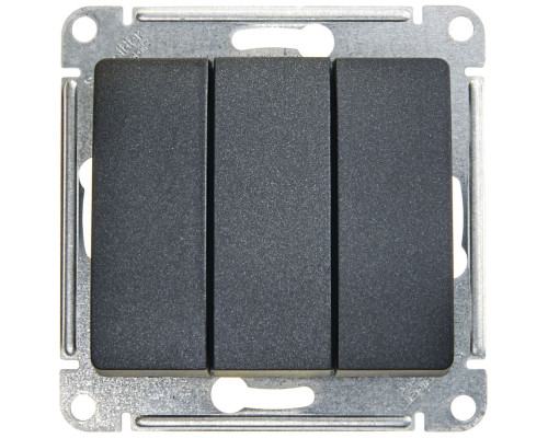 Выключатель  3-клавишный Schneider Electric Glossa GSL000731 Антрацит - GSL000731