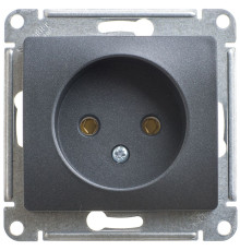 Розетка без заземления без шторок Schneider Electric Glossa GSL000741 Антрацит - GSL000741