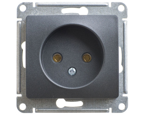 Розетка без заземления без шторок Schneider Electric Glossa GSL000741 Антрацит - GSL000741