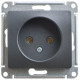 Розетка без заземления без шторок Schneider Electric Glossa GSL000741 Антрацит - GSL000741