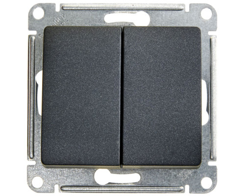Выключатель  2-клавишный Schneider Electric Glossa GSL000751 Антрацит - GSL000751