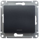 Переключатель 1-клавишный, с подсветкой Schneider Electric Glossa GSL000763 Антрацит - GSL000763