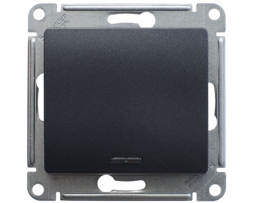 Переключатель 1-клавишный, с подсветкой Schneider Electric Glossa GSL000763 Антрацит - GSL000763