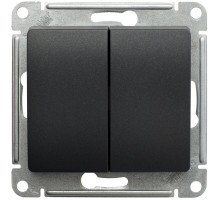 Переключатель  2-клавишный Schneider Electric Glossa GSL000765 Антрацит - GSL000765