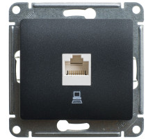 Розетка компьютерная  RJ45 кат,5e Schneider Electric Glossa GSL000781K Антрацит - GSL000781K