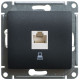 Розетка компьютерная  RJ45 кат,5e Schneider Electric Glossa GSL000781K Антрацит - GSL000781K