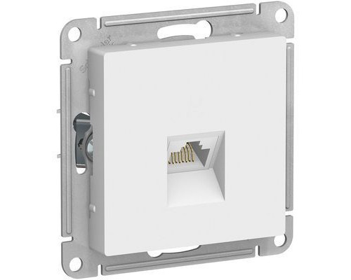 ATN000186 ATLASDESIGN РОЗЕТКА компьютерная RJ45, кат. 6A, механизм, БЕЛЫЙ