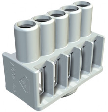 Клемная колодка KL-T 01-04 для коробок Т25, Т40, 5х1...4мм², 400V, серый, полиамид | арт.2016180