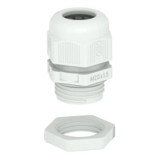 Ввод V-TEC VM25+LGR кабельный с контргайкой, М25х1.5, IP68, UV-resistant, для ввода кабеля Ø9-17мм, серый, полиамид | арт.2022768