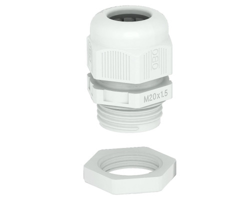 Ввод V-TEC VM25+LGR кабельный с контргайкой, М25х1.5, IP68, UV-resistant, для ввода кабеля Ø9-17мм, серый, полиамид | арт.2022768