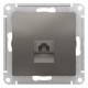 Розетка телефонная Schneider Electric AtlasDesign ATN000981 Сталь - ATN000981