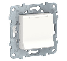 UNICA NEW розетка с заземл., со шторками, с крышкой, 16 А, 250 В, IP21, белый