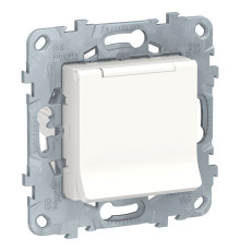 UNICA NEW розетка с заземл., со шторками, с крышкой, 16 А, 250 В, IP21, белый