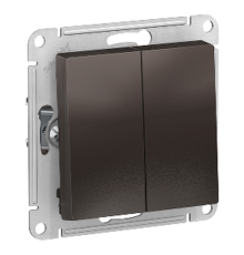 Переключатель 2-клавишный Schneider Electric AtlasDesign ATN000665 Мокко - ATN000665