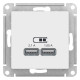 Розетка USB Schneider Electric AtlasDesign ATN000133 Белый - ATN000133
