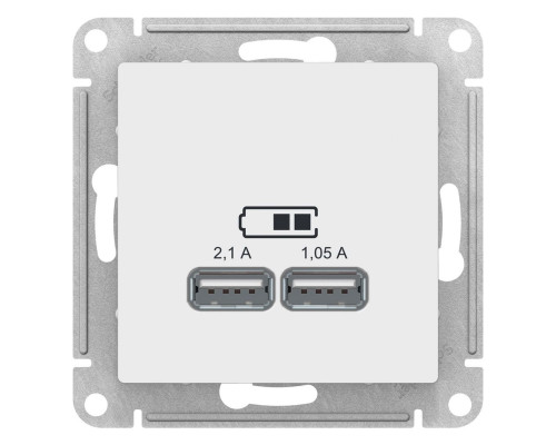 Розетка USB Schneider Electric AtlasDesign ATN000133 Белый - ATN000133