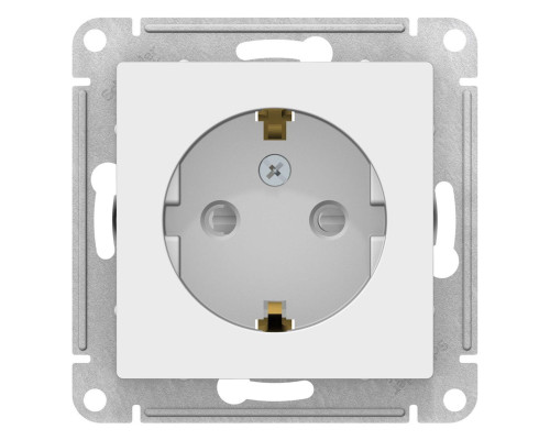 Розетка с заземлением со шторками Schneider Electric AtlasDesign ATN000145 Белый - ATN000145