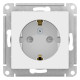 Розетка с заземлением со шторками Schneider Electric AtlasDesign ATN000145 Белый - ATN000145