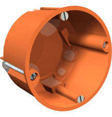 Коробка HG 60 MW монтажная влагозащищенная, для полых стен, 8 мембранных вводов 20мм, глубина 47мм, оранжевый, полипропилен | арт.2003611