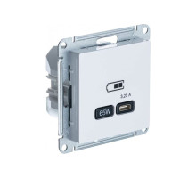 Розетка USB Schneider Electric AtlasDesign ATN000127 белый  тип-C 65W вск..заряд. QC, PD, механизм,