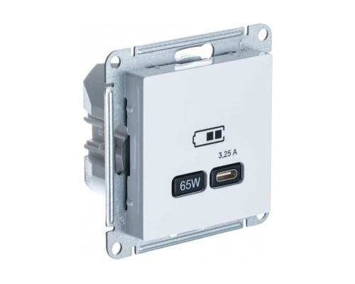 Розетка USB Schneider Electric AtlasDesign ATN000127 белый  тип-C 65W вск..заряд. QC, PD, механизм,