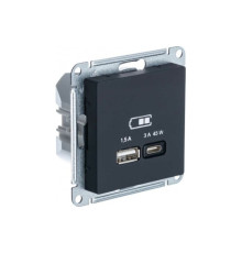 Розетка USB Schneider Electric AtlasDesign ATN001029 Карбон