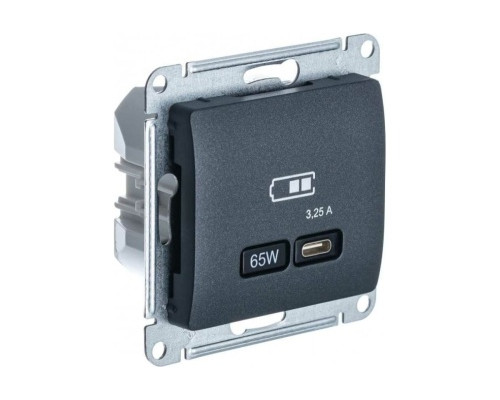 Розетка USB Schneider Electric Glossa GSL000727  Антрацит - GSL000727