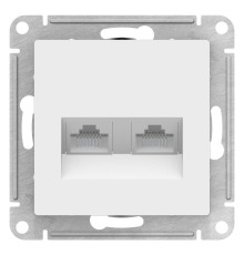 Розетка двойная компьютерная RJ45+RJ45 Schneider Electric AtlasDesign ATN000185 Белый - ATN000185