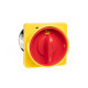 Переключатель BS 100 10 LK, аварийный, 3P, 100A, тип 0-1, 37kW(400VAC по АС-23), на дверь, красная блокируемая в 0 рукоятка, фронт IP40 | арт.EAC603435