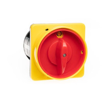 Переключатель BS 100 92 LK, аварийный, 4P, 100A, тип 0-1, 37kW(400VAC по АС-23), на дверь, красная блокируемая в 0 рукоятка, фронт IP40 | арт.EAC602714