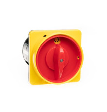 Переключатель BS 100 92 LK, аварийный, 4P, 100A, тип 0-1, 37kW(400VAC по АС-23), на дверь, красная блокируемая в 0 рукоятка, фронт IP40 | арт.EAC602714