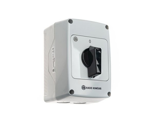 Переключатель PNGBS 25 10, 3P, 25A, тип 0-1, 11kW(400VAC по АС-23), черная рукоятка, в корпусе IP65 | арт.EAC602910