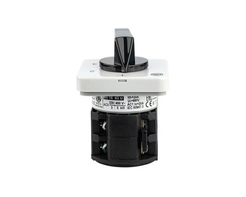 Переключатель BS 16 83 U, 1P, 20A, тип 1-2-3-4, 1NO на 1_4, на дверь, фронт IP40 | арт.EAC610377