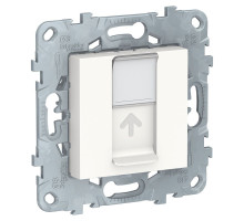 UNICA NEW розетка компьютерная, RJ45, одиночная, кат. 5е UTP, белый